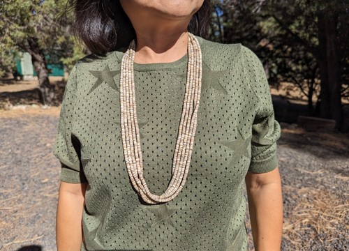 Collana conchiglia fatta - , a